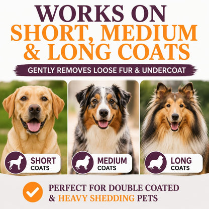 HOTSleekEZ Dog Brush for Shedding | Patented Deshedding Dog Brush | Pet Hair Remover for Short, Medium & Long Coats | Made in USA | 5 Inch