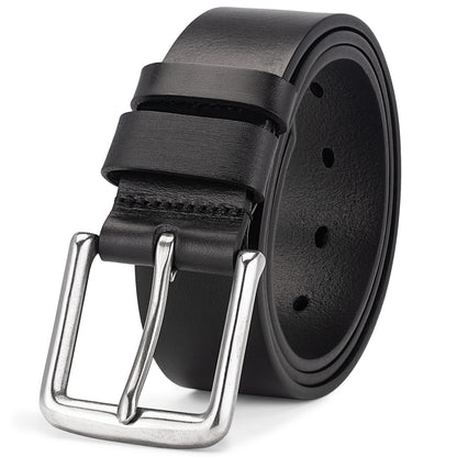 HOTThicken Full Grain Leather Mens Belt Heavy Duty Mens Work Belt Mens Belt High Hardness Buckle Packed In Gift Box