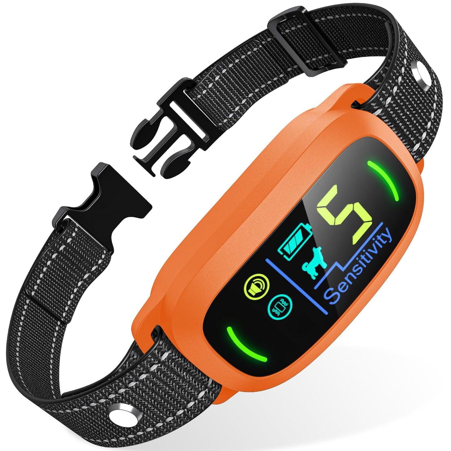 HOTFAFAFROG Dog Bark Collar, Rechargeable Smart Collar, Anti Barking Training Collar with 5 Adjustable Sensitivity Beep Vibration, Bark Collar for Large Medium Small Dogs (Black)