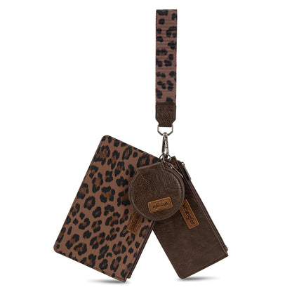HOTMontana West X Wrangler Keychain Wristlet Wallets for Women Dual Pouch Wristlet with Zipper Coin Purse Large Capacity and Easy to Carry