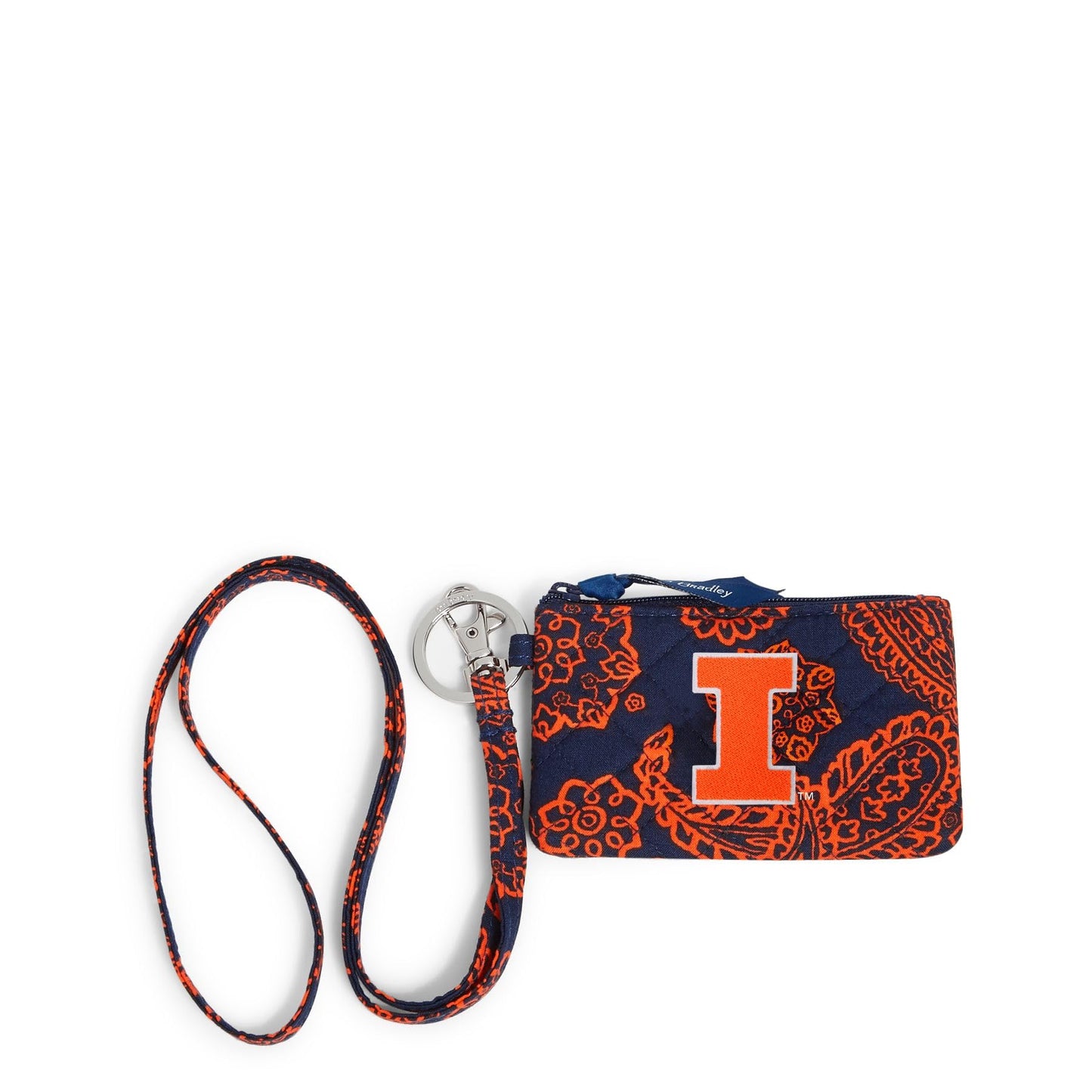HOTVera Bradley Women's Cotton Zip ID Case and Lanyard Combo