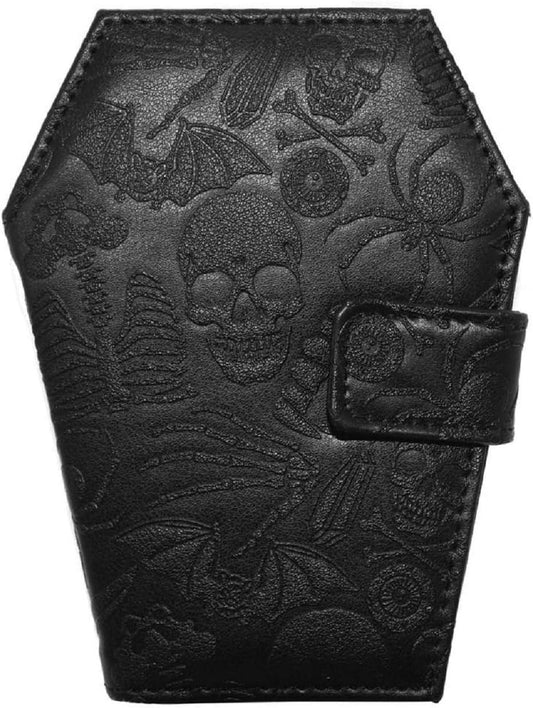 HOTkreepsville 666 Gothic Embossed Skull Coffin Wallet