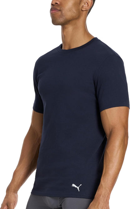 HOTPuma Men's 4 Pack Cotton Crewneck Short Sleeve T-Shirt
