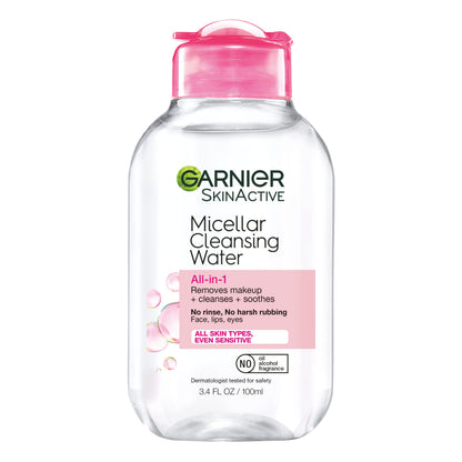HOTGarnier Micellar Water, Hydrating Facial Cleanser & Makeup Remover, Suitable for Sensitive Skin, Vegan, Cruelty Free, 13.5 Fl Oz (400mL), 2 Count