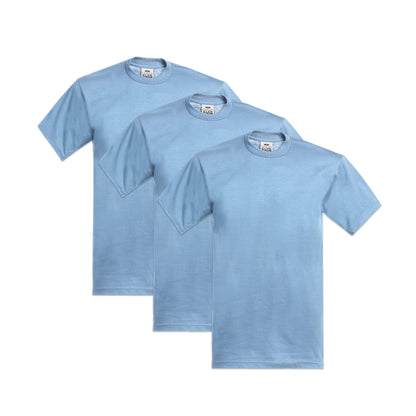 HOTPro Club Men's 3-Pack Heavyweight Cotton Short Sleeve Crew Neck T-Shirt