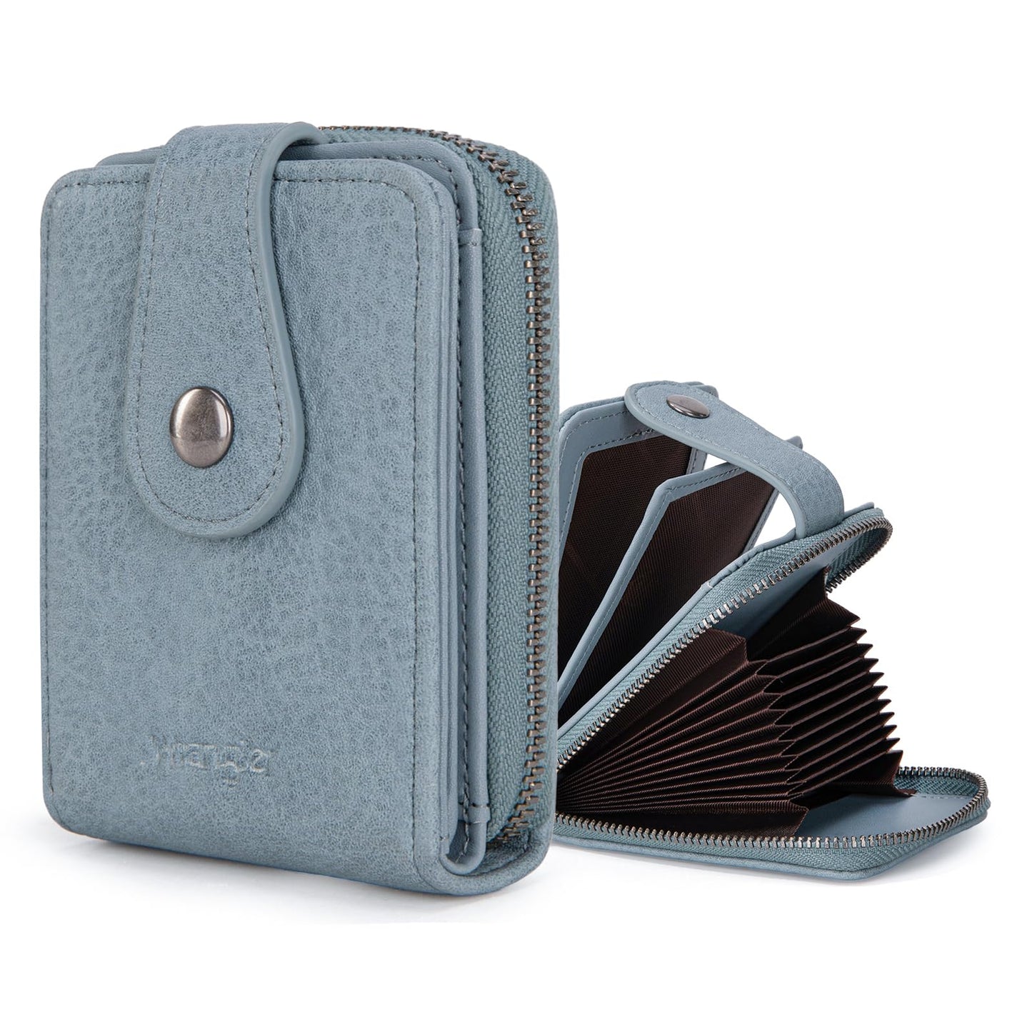 HOTMontana West X Wrangler Credit Card Holder Small Wallets for Women Compact Credit Card Case With Smooth Zipper and ID Window