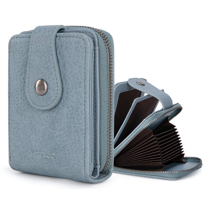 HOTMontana West X Wrangler Credit Card Holder Small Wallets for Women Compact Credit Card Case With Smooth Zipper and ID Window