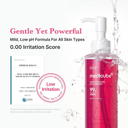HOTmedicube PDRN Jelly to Foam Cleanser - Gentle Low pH Hydrating Cleanser | Hydrating Daily Face Wash with PDRN, Collagen & LHA - For All Skin Types, Korean Skincare, 200ml