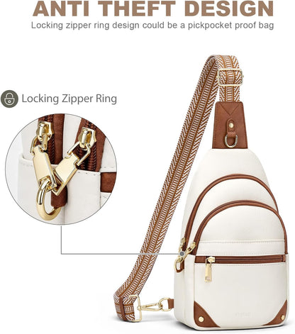 HOTSYTRAH Anti Theft Crossbody Bags for Women, RFID Sling Bag Travel Purse, RFID Cross Body Purses Chest Bag for Travel