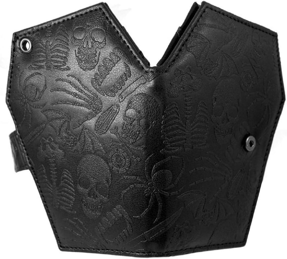 HOTkreepsville 666 Gothic Embossed Skull Coffin Wallet