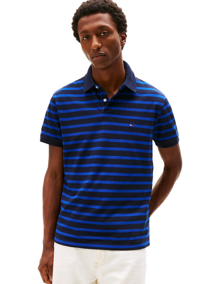 HOTTommy Hilfiger Men's Short Sleeve Polo Shirts in Classic Fit with Stretch and Organic Pique Cotton