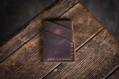 HOTPort Wallet, Handmade Minimal Leather Card Wallet by Craft and Lore