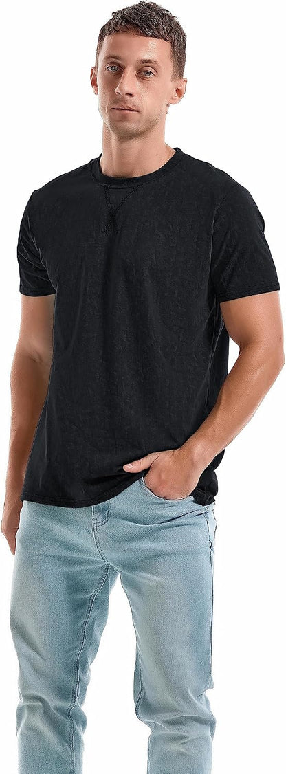 HOTKLIEGOU Men's T-Shirts - Premium Cotton Crew Neck Tees S - 4XL