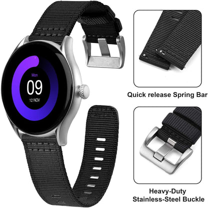 HOTANNEFIT Quick Release Watch Bands, Military Nylon Watch Strap for Men, Multiple Colors & Width (18mm, 19mm, 20mm, 22mm, 24mm)