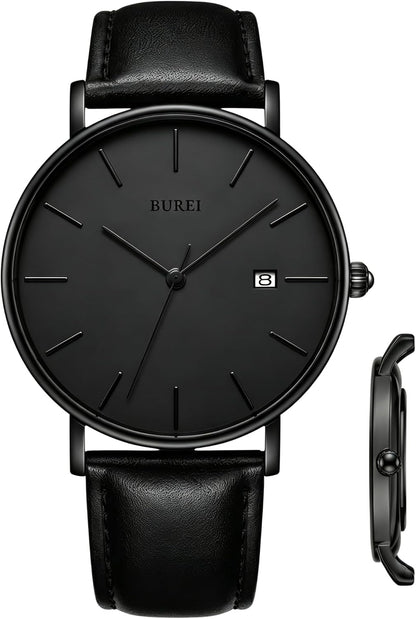 HOTBUREI Men Wrist Watches Fashion Minimalist Thin Analog Quartz Waterproof Watches for Men, Refined Gifts for Men, Boyfriend, Husband, Dad