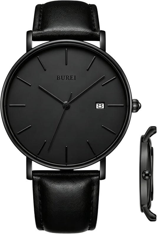 HOTBUREI Men Wrist Watches Fashion Minimalist Thin Analog Quartz Waterproof Watches for Men, Refined Gifts for Men, Boyfriend, Husband, Dad
