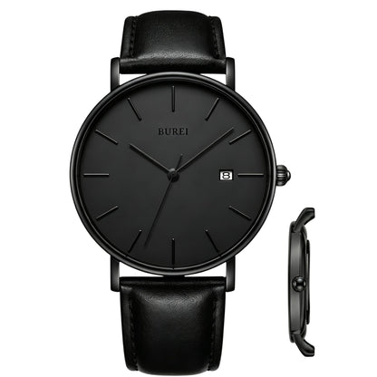 HOTBUREI Men Wrist Watches Fashion Minimalist Thin Analog Quartz Waterproof Watches for Men, Refined Gifts for Men, Boyfriend, Husband, Dad