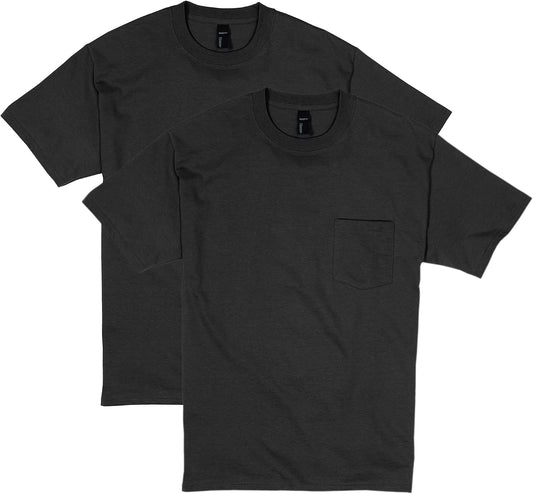 HOTHanes Men's Beefy-t Pocket, Heavyweight Cotton Pocket Tee for Men, Full-Cut T-Shirt, 1 Or 2 Pack