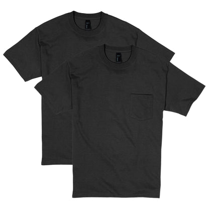 HOTHanes Men's Beefy-t Pocket, Heavyweight Cotton Pocket Tee for Men, Full-Cut T-Shirt, 1 Or 2 Pack