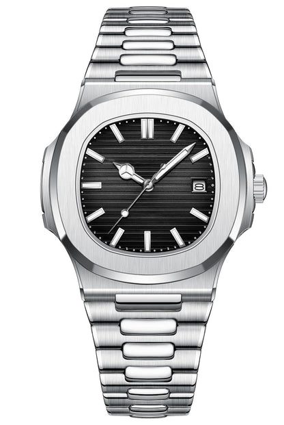 HOTBESTKANG Men Quartz Movement Watch Waterproof Luminous Men's Watch, Stainless Steel Strap Business Watches