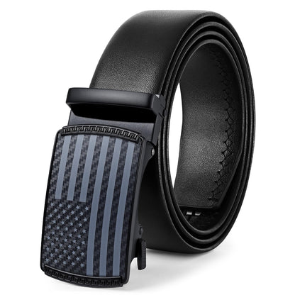 HOTSANSTHS Men's Belts Leather Ratchet Dress Belts for Men with Adjustable Slide Buckle in Gift Box