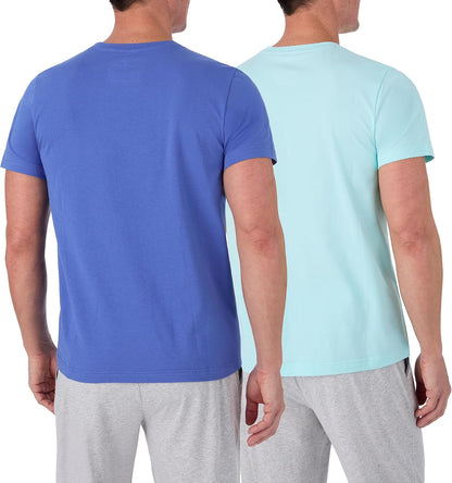 HOTTommy Bahama - Men's Essential 2 Pack T Shirts, Short Sleeve Crew Neck Stretch Jersey Top for Sleep or Lounge
