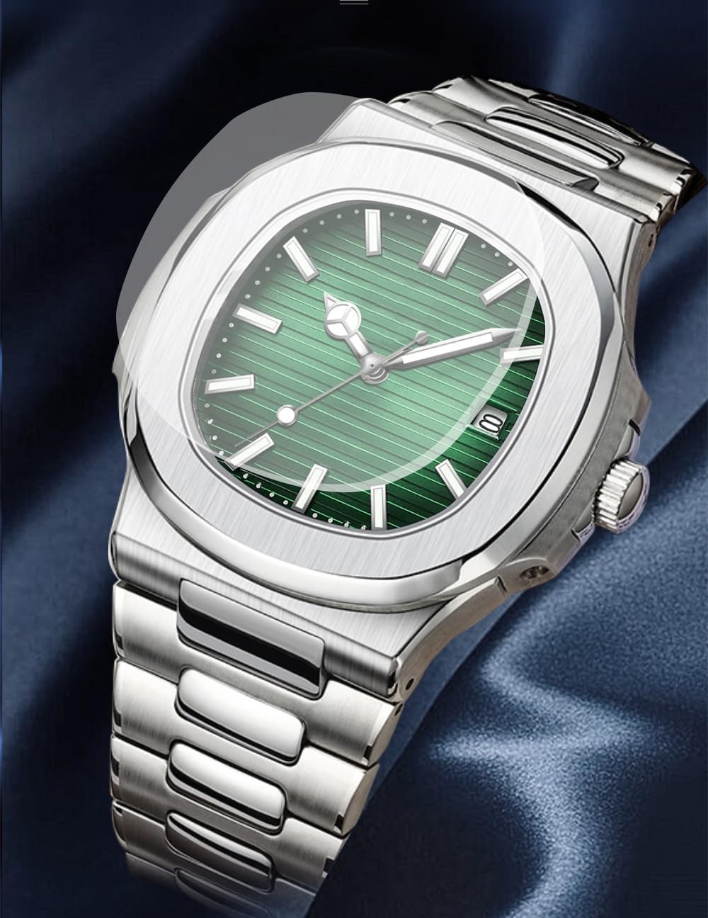 HOTBESTKANG Men Quartz Movement Watch Waterproof Luminous Men's Watch, Stainless Steel Strap Business Watches