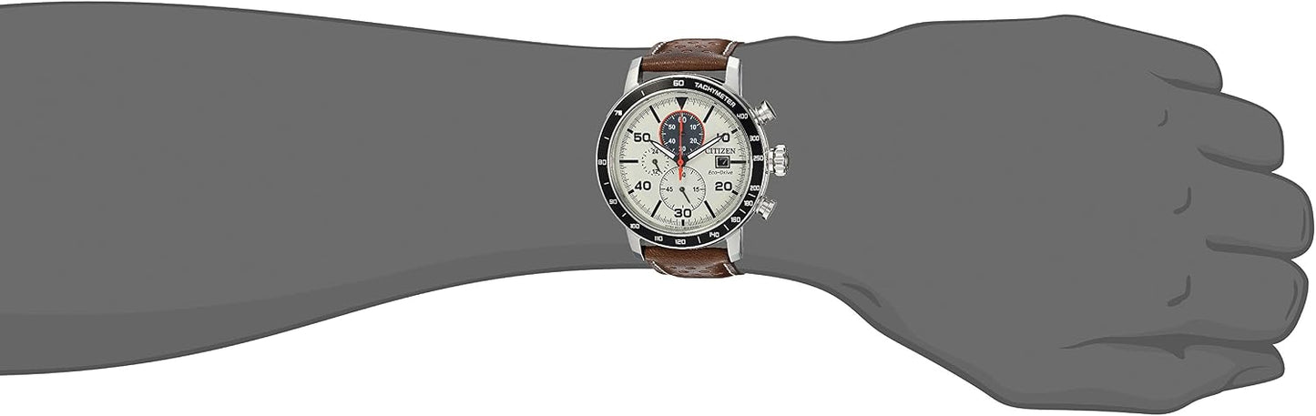 HOTCitizen Men's Eco-Drive Weekender Brycen Chronograph Watch in Stainless Steel