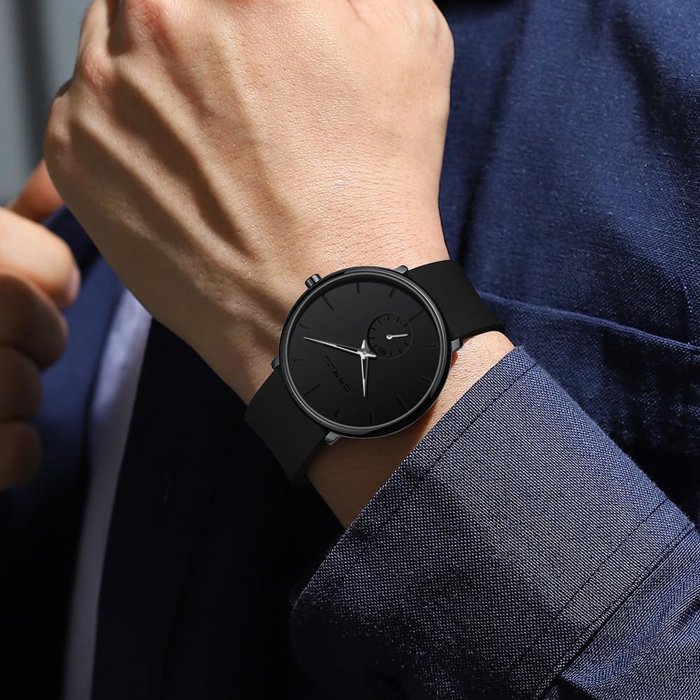 HOTCRRJU Men’s Women Watch Casual Stylish Waterproof Quartz Unisex Wristwatches, Ultra Thin Watches for Men Women, Colorful Silicone Band