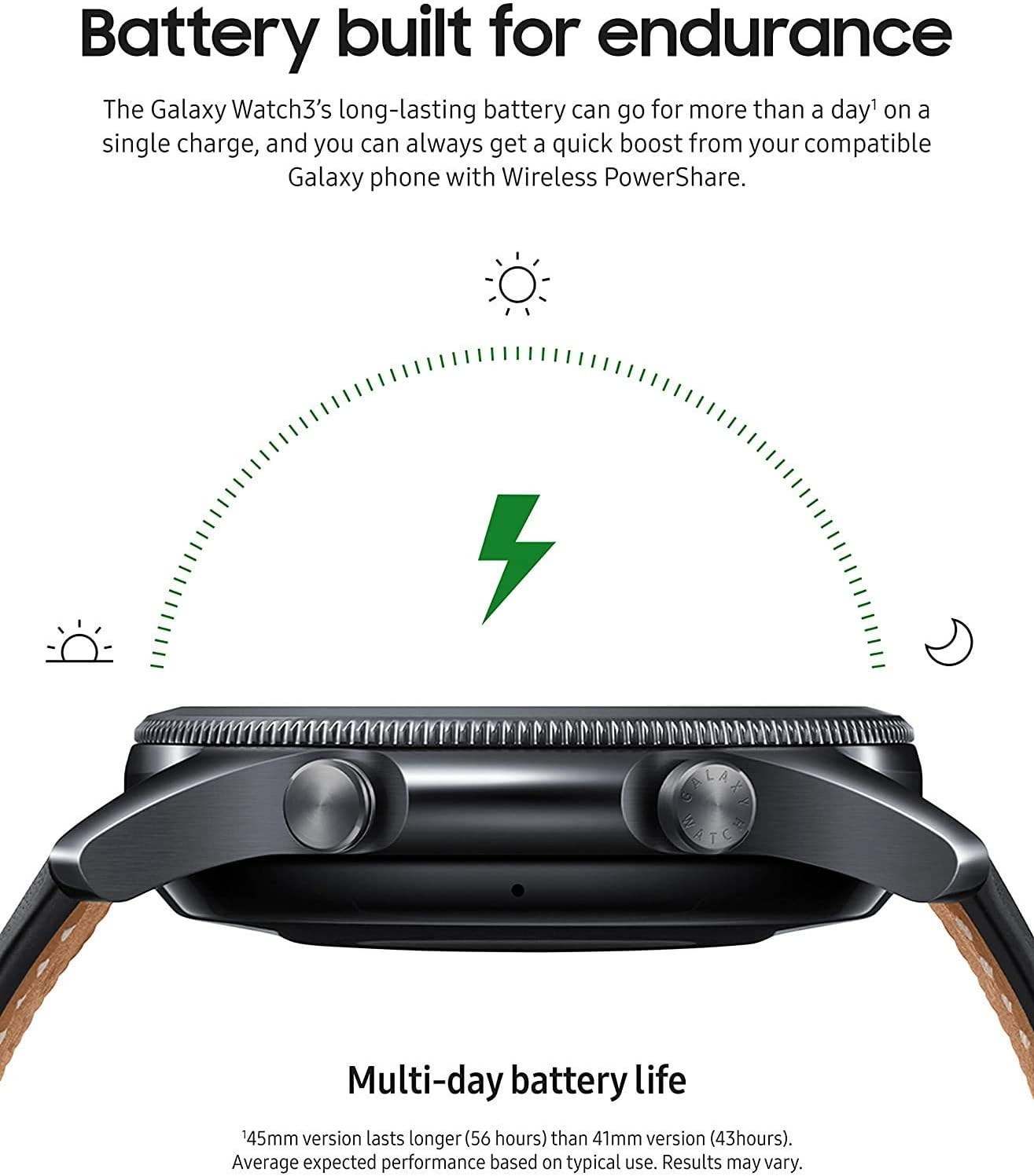HOTSamsung Galaxy Watch 3 (45mm, GPS, Bluetooth) Smart Watch with Advanced Health Monitoring, Fitness Tracking, and Long Lasting Battery - Mystic Black (Renewed)