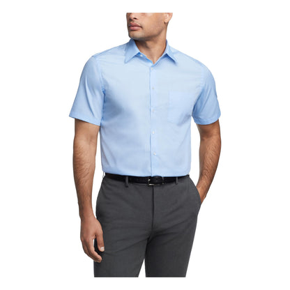 HOTVan Heusen Men's Short Sleeve Dress Shirt Regular Fit Poplin Solid