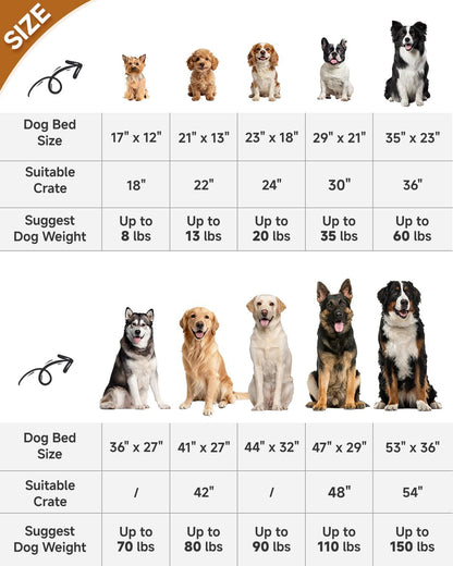 HOTKSIIA Washable Dog Bed Deluxe Plush Dog Crate Beds Comfy Kennel Pad Anti-Slip Pet Sleeping Mat for Large, Jumbo, Medium, Small Dogs Breeds, 35" x 23", Gray