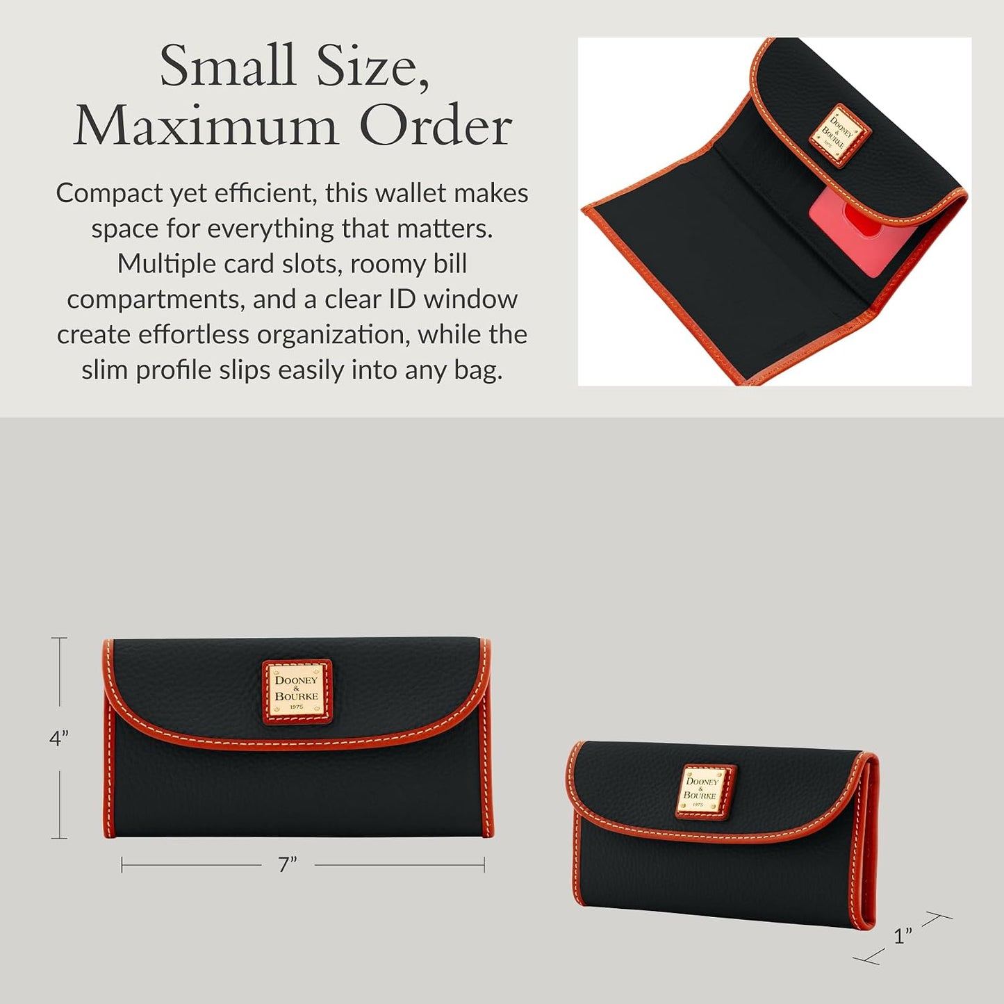 HOTDooney & Bourke Women's Continental Clutch, Trifold Wallet with Card Holder