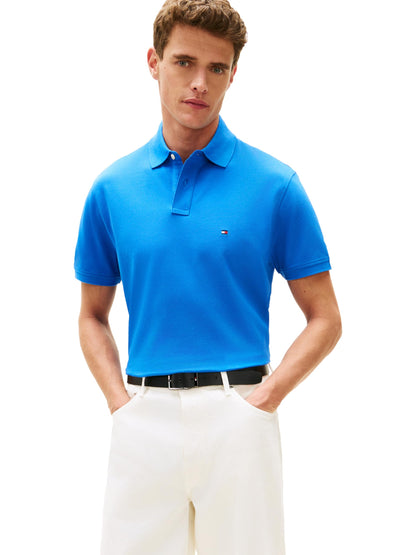 HOTTommy Hilfiger Men's Short Sleeve Polo Shirts in Classic Fit with Stretch and Organic Pique Cotton