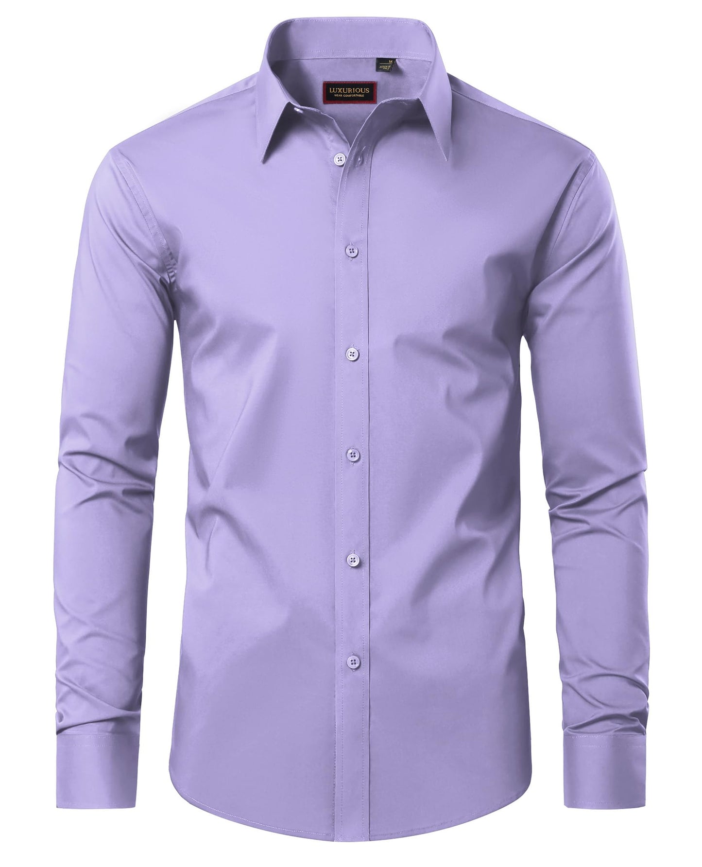 HOTLion Nardo Cotton Mens Dress Shirts Long Sleeve Wrinkle Free Business Casual Button Down Shirts Formal Shirts Big and Tall