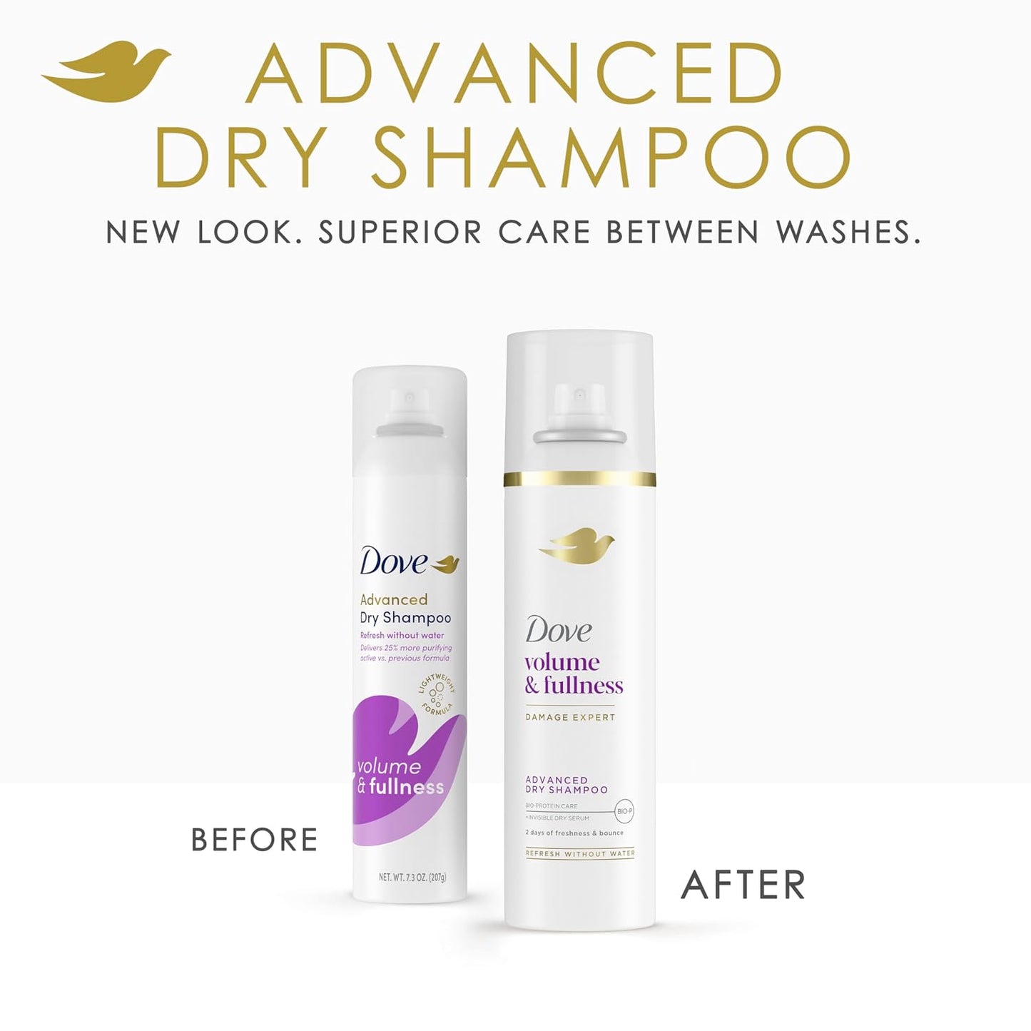 HOTDove Dry Shampoo Spray, Volume & Fullness, Absorbs Oil to Refresh Hair Without Washing, 5 oz (2-Pack)