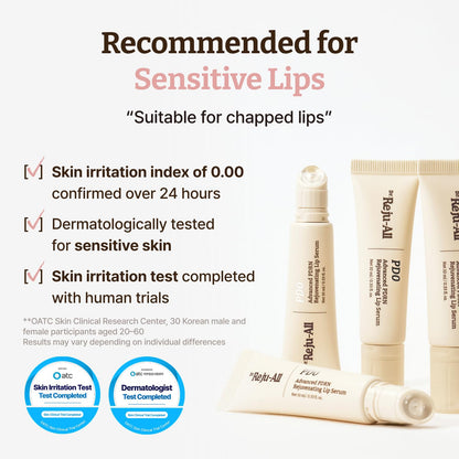 HOTDr.Reju-All Advanced PDRN Rejuvenating Lip Serum – Hydrating Lip Balm with Lipozip PDRN for Glowy, Dewy Lips – Gentle Exfoliating & Smoothing Lip Moisturizer – Hibiscus & Lactic Acid – 0.3 Fl Oz