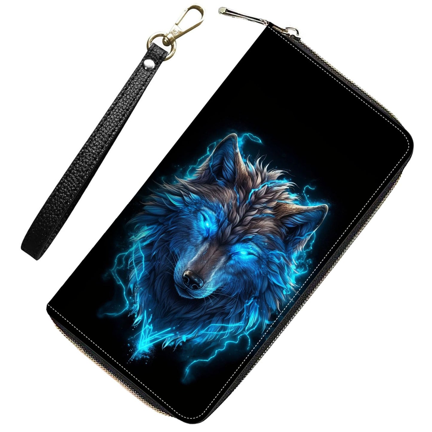 HOTWomens Wallet,RFID Blocking Large Capacity Clutch,Zip Around Leather Purse with 8 Card Slots,Bill Compartments Coin Pocket - Dragon