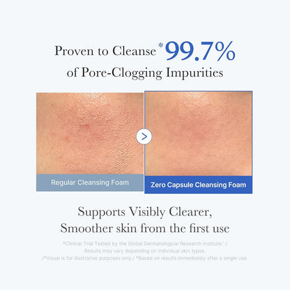 HOTmedicube Facial Cleanser Zero Pore Capsule Cleansing Foam | Daily Gentle Cleanser for Skin Texture, Blackhead & Pore Care - AHA, BHA & PHA for Deep Cleansing, Korean Skincare, 4.23 oz