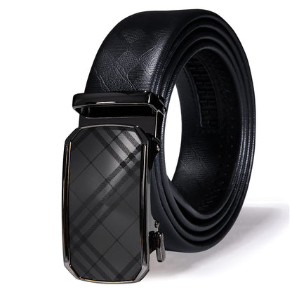 HOTDubulle Designer Mens Belts, Sliding Automatic Buckle Ratchet Dress Belt TOP Genuine Leather Strap Gifts