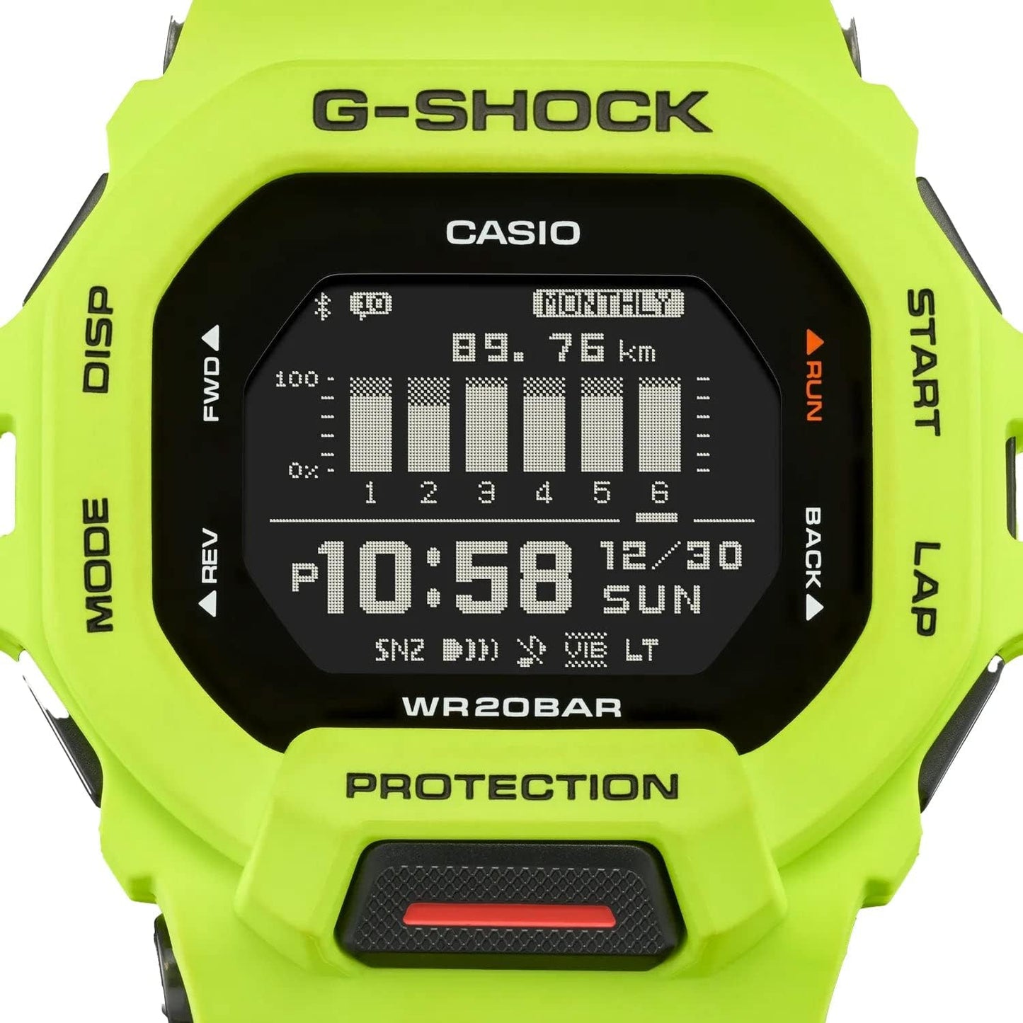 HOTCasio G-Shock G-Squad Move Digital Connected Lime Green Resin Strap Fitness Watch GBD200-9