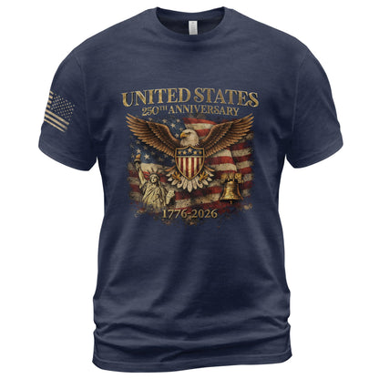 HOT250 Anniversary USA Shirt, USA Eagle Graphic Shirt for Men | Show your pride with these stylish men's patriotic shirts, designed for bold expression and comfortable, everyday wear
