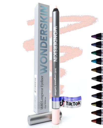 HOTWonderskin Eyeliner Pencil, 1440 Longwear Deep Black Eyeliner Pencil - Waterproof, Sharpenable & Smudge Proof (Liquorice)