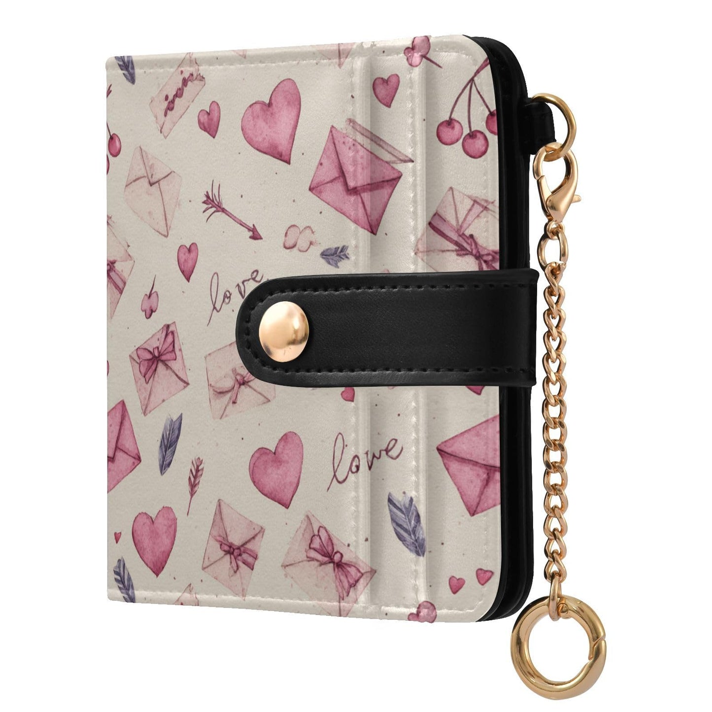 HOTElegant Peonies and Irises Rfid Women Wallet 1 Pack Cute Coin Purse PU Leather Small Wallets Credit Card Holder Bifold Zipper Thin Travel Wallet for Female Ladies Teen Girls Girly