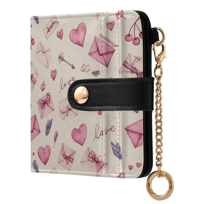 HOTElegant Peonies and Irises Rfid Women Wallet 1 Pack Cute Coin Purse PU Leather Small Wallets Credit Card Holder Bifold Zipper Thin Travel Wallet for Female Ladies Teen Girls Girly