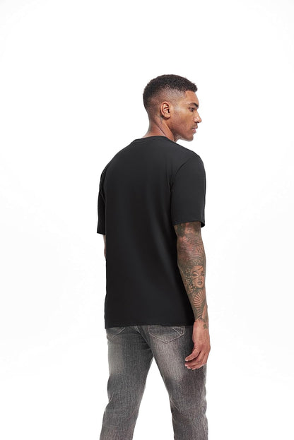 HOTVEIISAR Men's Heavy Weight Crew Neck T-Shirt Mens Premium Cotton Tee - Pre Shrunk S-3XL