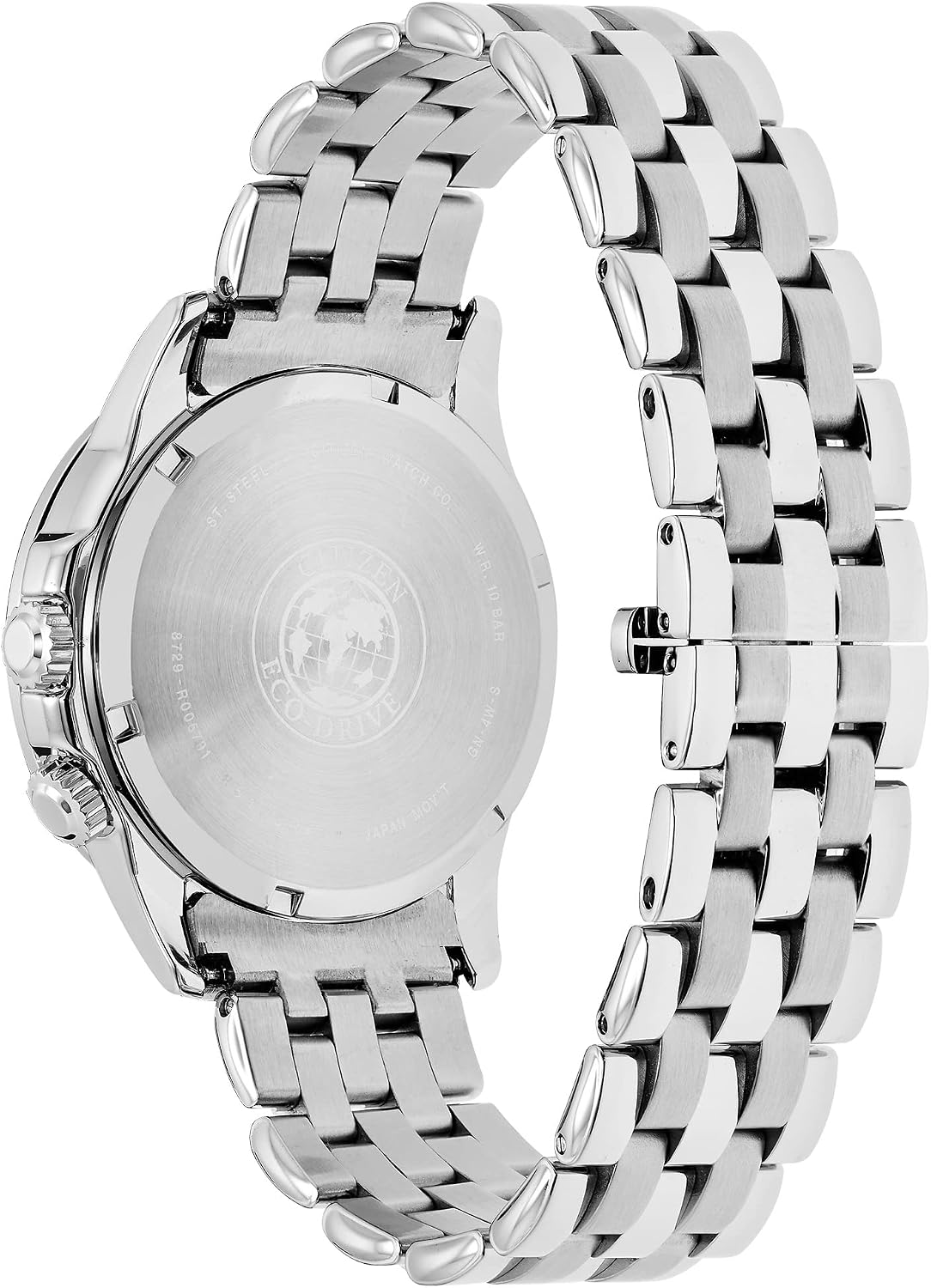 HOTCitizen Men's Eco-Drive Calendrier Classic Watch, 12/24 Hour Time, 3-Hand Day and Date, Chronograph, Luminous Hands