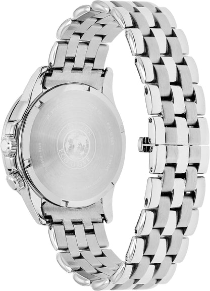 HOTCitizen Men's Eco-Drive Calendrier Classic Watch, 12/24 Hour Time, 3-Hand Day and Date, Chronograph, Luminous Hands