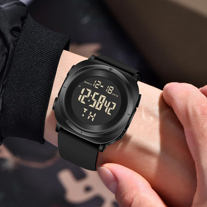 HOTCOSSINIGE Mens Digital Waterproof Running Wrist Watches for Men Military Sports Tactical Dive Cheap Men's Wrist Watches Digital Black and Gold