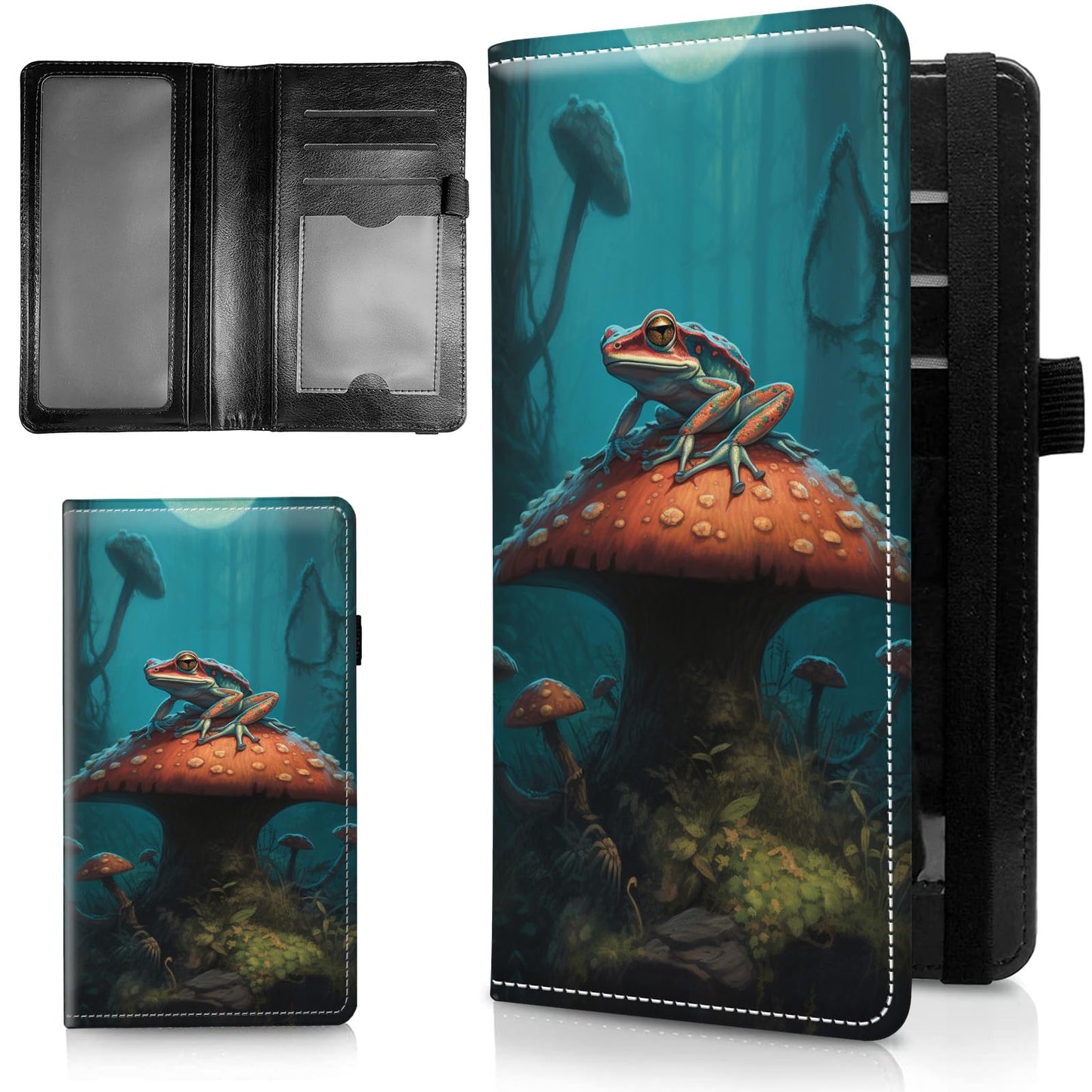 HOTLeather Checkbook Covers for Personal Checkbook Check book Holder Cover Wallets for Women Men,RFID-Blocking Slim Checkbook Cover for Duplicate Checks with Elastic Strap,Colorful Turtle